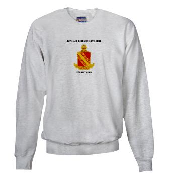 44ADA2B - A01 - 03 - DUI - 44th Air Defense Artillery 2nd Bn with Text - Sweatshirt - Click Image to Close