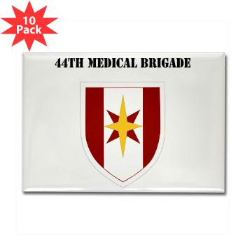 44MB - M01 - 01 - SSI - 44th Medical Brigade wth Text - Rectangle Magnet (10 pack)