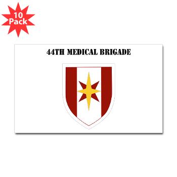 44MB - M01 - 01 - SSI - 44th Medical Brigade wth Text - Sticker (Rectangle 10 pk)