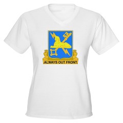 45MIC - A01 - 04 - DUI - 45th Military Intelligence Coy Women's V-Neck T-Shirt - Click Image to Close
