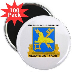 45MIC - M01 - 01 - DUI - 45th Military Intelligence Coy with text 2.25" Magnet (100 pack) - Click Image to Close