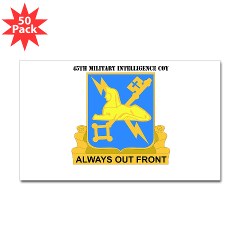 45MIC - M01 - 01 - DUI - 45th Military Intelligence Coy with text Sticker (Rectangle 50 pk) - Click Image to Close