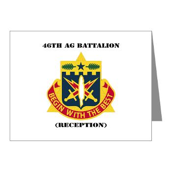 46AGBR - M01 - 02 - DUI - 46th AG Battalion (Reception) with Text - Note Cards (Pk of 20)