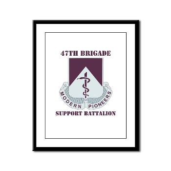 47BSB - M01 - 02 - DUI - 47th Bde - Support Bn with Text - Framed Panel Print