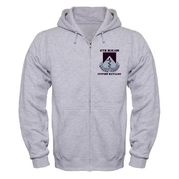 47BSB - A01 - 03 - DUI - 47th Bde - Support Bn with Text - Zip Hoodie