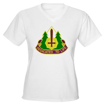 47CSH - A01 - 04 - DUI - 47th Combat Support Hospital Women's V-Neck T-Shirt