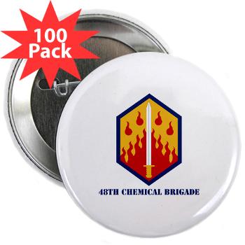 48CB - M01 - 01 - 48th Chemical Brigade with Text - 2.25" Button (100 pack)