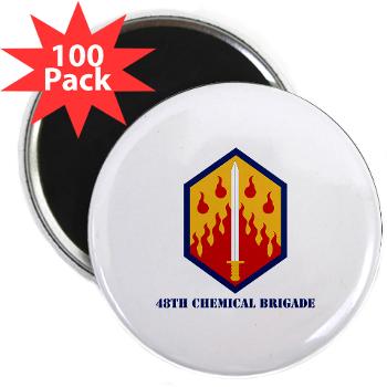 48CB - M01 - 01 - 48th Chemical Brigade with Text - 2.25" Magnet (100 pack)