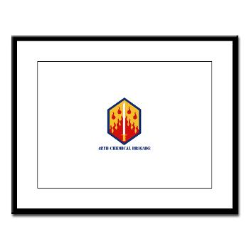 48CB - M01 - 02 - 48th Chemical Brigade with Text - Large Framed Print