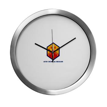 48CB - M01 - 03 - 48th Chemical Brigade with Text - Modern Wall Clock