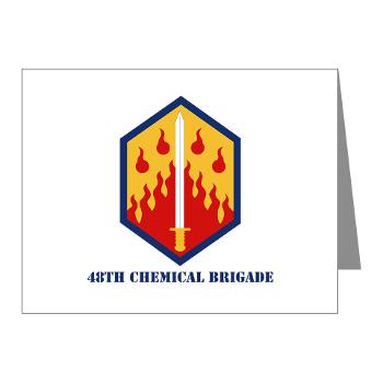 48CB - M01 - 02 - 48th Chemical Brigade with Text - Note Cards (Pk of 20)