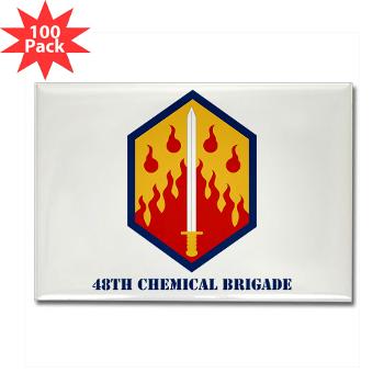48CB - M01 - 01 - 48th Chemical Brigade with Text - Rectangle Magnet (100 pack)