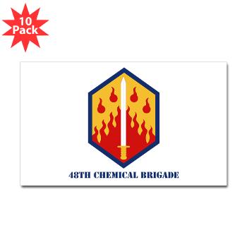 48CB - M01 - 01 - 48th Chemical Brigade with Text - Sticker (Rectangle 10 pk)