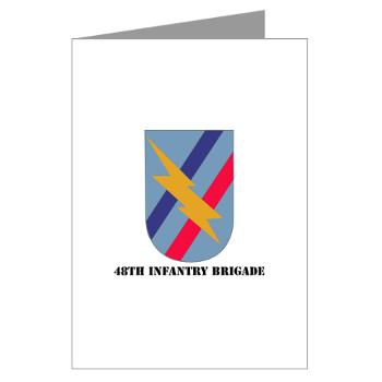 48IB - M01 - 02 - SSI - 48th Infantry Brigade with Text - Greeting Cards (Pk of 20)
