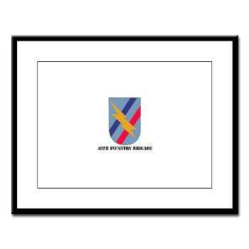 48IB - M01 - 02 - SSI - 48th Infantry Brigade with Text - Large Framed Print