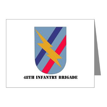 48IB - M01 - 02 - SSI - 48th Infantry Brigade with Text - Note Cards (Pk of 20)