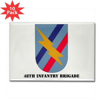 48IB - M01 - 01 - SSI - 48th Infantry Brigade with Text - Rectangle Magnet (10 pack)
