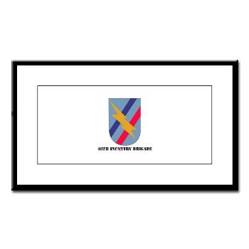 48IB - M01 - 02 - SSI - 48th Infantry Brigade with Text - Small Framed Print