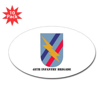 48IB - M01 - 01 - SSI - 48th Infantry Brigade with Text - Sticker (Oval 10 pk)