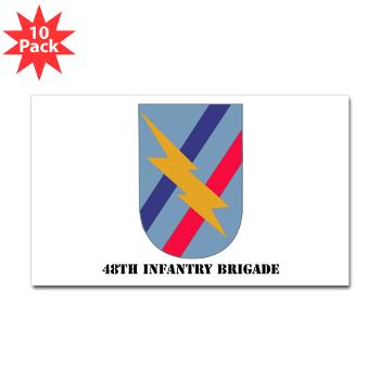 48IB - M01 - 01 - SSI - 48th Infantry Brigade with Text - Sticker (Rectangle 10 pk)