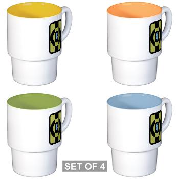 49QG - M01 - 03 - 49th Quartermaster Group - Stackable Mug Set (4 mugs) - Click Image to Close
