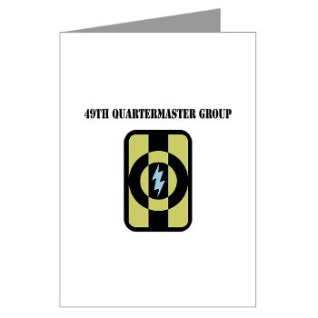 49QG - M01 - 02 - 49th Quartermaster Group with Text - Greeting Cards (Pk of 20) - Click Image to Close