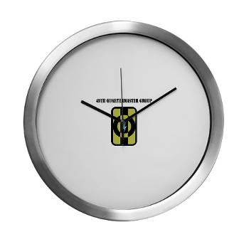 49QG - M01 - 03 - 49th Quartermaster Group with Text - Modern Wall Clock - Click Image to Close