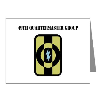 49QG - M01 - 02 - 49th Quartermaster Group with Text - Note Cards (Pk of 20)