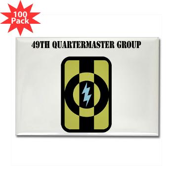 49QG - M01 - 01 - 49th Quartermaster Group with Text - Rectangle Magnet (100 pack)