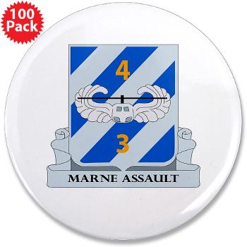 4AB3AR - M01 - 01 - DUI - 4th Assault Bn - 3rd Aviation Regiment 3.5" Button (100 pack)