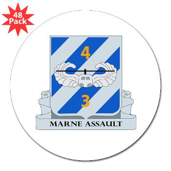 4AB3AR - M01 - 01 - DUI - 4th Assault Bn - 3rd Aviation Regiment 3" Lapel Sticker (48 pk)