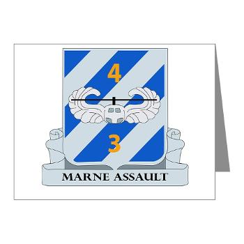 4AB3AR - M01 - 02 - DUI - 4th Assault Bn - 3rd Aviation Regiment Note Cards (Pk of 20)