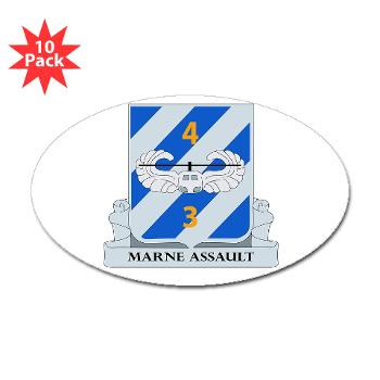 4AB3AR - M01 - 01 - DUI - 4th Assault Bn - 3rd Aviation Regiment Sticker (Oval 10 pk)