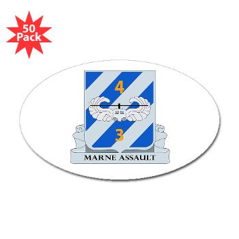 4AB3AR - M01 - 01 - DUI - 4th Assault Bn - 3rd Aviation Regiment Sticker (Oval 50 pk)