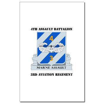 4AB3AR - M01 - 02 - DUI - 4th Assault Bn - 3rd Aviation Regiment with Text Mini Poster Print