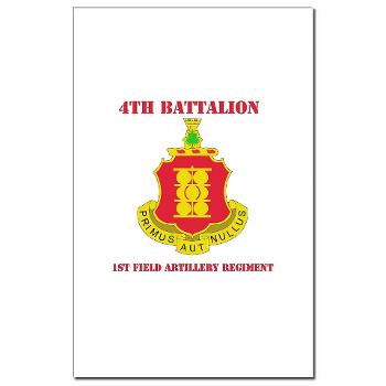 4B1FAR - M01 - 02 - DUI - 4th Battalion - 1st Field Artillery Regiment with Text - Mini Poster Print