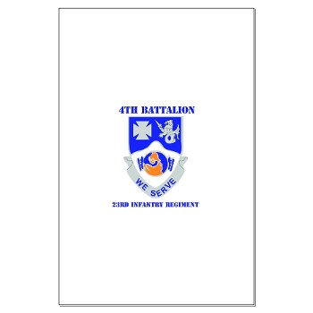 4B23IR - M01 - 02 - DUI - 4th Battalion - 23rd Infantry Regiment with text Large Poster - Click Image to Close