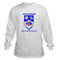 4B23IR - A01 - 03 - DUI - 4th Battalion - 23rd Infantry Regiment with text Long Sleeve T-Shirt