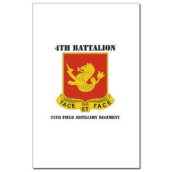 4B25FAR - M01 - 02 - DUI - 4th Bn - 25th Field Artillery Regiment with Text Mini Poster Print