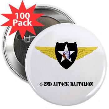 4B2AB - M01 - 01 - SSI - 4-2nd Attack Bn with Text 2.25" Button (100 pack)