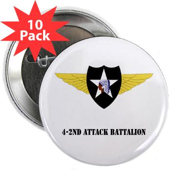 4B2AB - M01 - 01 - SSI - 4-2nd Attack Bn with Text 2.25" Button (10 pack)