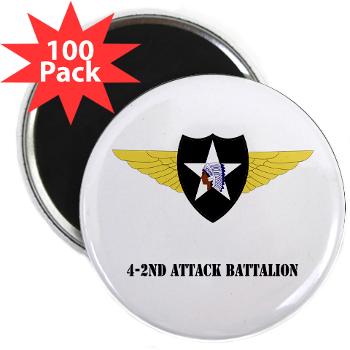 4B2AB - M01 - 01 - SSI - 4-2nd Attack Bn with Text 2.25" Magnet (100 pack) - Click Image to Close