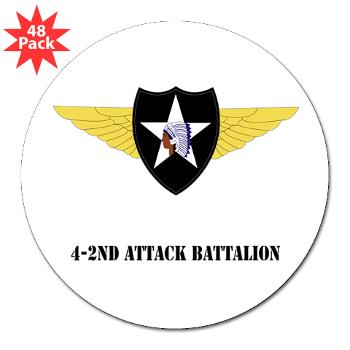 4B2AB - M01 - 01 - SSI - 4-2nd Attack Bn with Text 3" Lapel Sticker (48 pk) - Click Image to Close