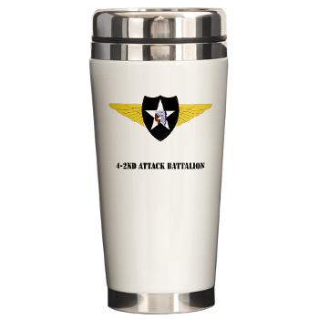 4B2AB - M01 - 03 - SSI - 4-2nd Attack Bn with Text Ceramic Travel Mug - Click Image to Close