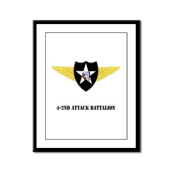 4B2AB - M01 - 02 - SSI - 4-2nd Attack Bn with Text Framed Panel Print - Click Image to Close