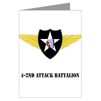 4B2AB - M01 - 02 - SSI - 4-2nd Attack Bn with Text Greeting Cards (Pk of 10)