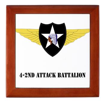 4B2AB - M01 - 03 - SSI - 4-2nd Attack Bn with Text Keepsake Box - Click Image to Close