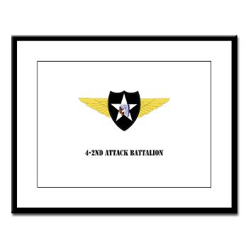 4B2AB - M01 - 02 - SSI - 4-2nd Attack Bn with Text Large Framed Print - Click Image to Close