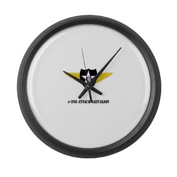 4B2AB - M01 - 03 - SSI - 4-2nd Attack Bn with Text Large Wall Clock - Click Image to Close