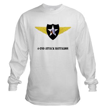 4B2AB - A01 - 03 - SSI - 4-2nd Attack Bn with Text Long Sleeve T-Shirt - Click Image to Close